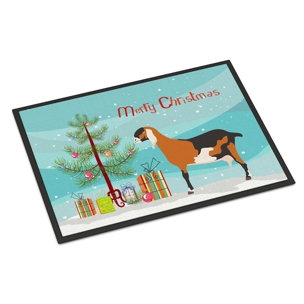 Carolines Treasures Anglo-nubian Nubian Goat Christmas Indoor or Outdoor Mat - 18 x 27 in. BB9250MAT - main